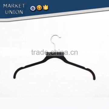 ABS Plastic Antiskid Velvet Hangers Flocking Clothes Hanger With Pulley for Women photo-2