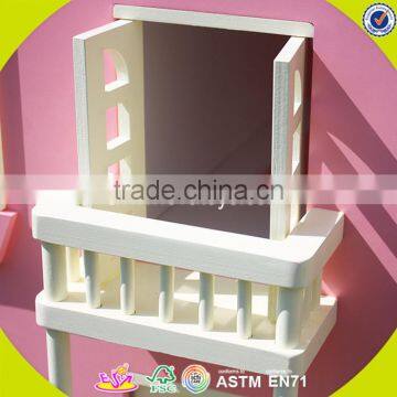 Best Design Pink House Toys Wooden Dollhouse High Quality Pink House Toys Wooden Dollhouse for Girls W06A020 photo-6