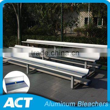 Portable bleachers with plastic seats