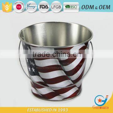 Garden Galvanized or Iron Herb Planter Metal Outdoor Flower Boxeswith Handle photo-2