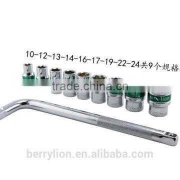 Berrylion CR-V Steel Socket Set 10pcs L Type Wrench and Socket Set photo-3