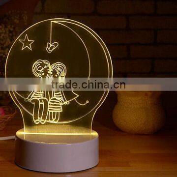 Romantio 3D Night Lights birthday present Valentine's day gifts diy custom gifts