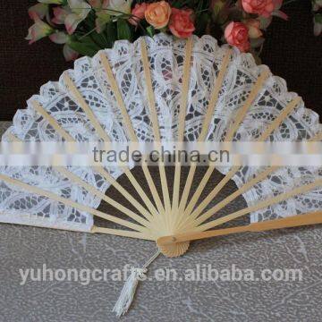 Bridal Held White Lace Fan photo-2
