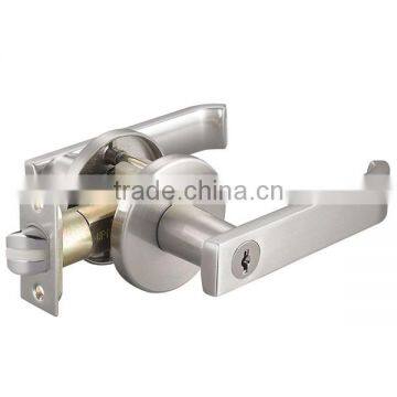 round stainless steel square lever handle door lock for hotel and home