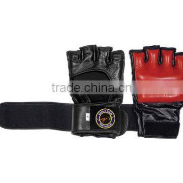 Half Fingers Grappling Gloves Made of Cowhide Leather