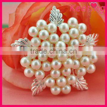 Pearl crystal brooches pin for wedding invitation WBR-1501