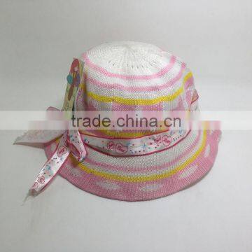 Bowknot Ribbon Knit Cap Custom Cap Children Knitted Cap
