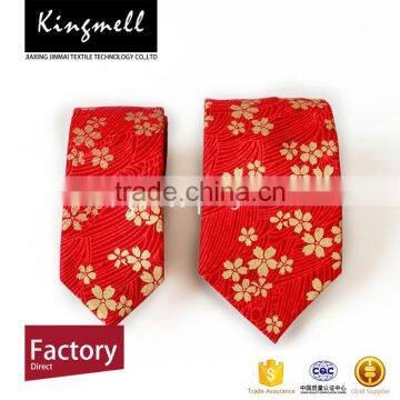 Custom Wine Red Digital Printed 100% Cotton Neck Ties Create Your Own Brand photo-2