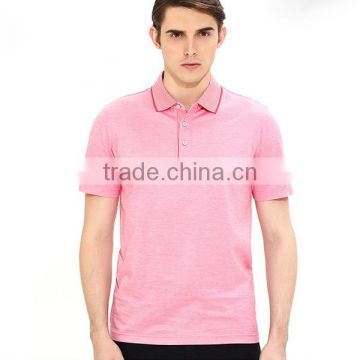 men 100% cotton pink polo shirts