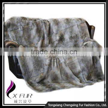 CX-D-08B Alibaba Express Hand Made Real Rabbit Fur Carpet