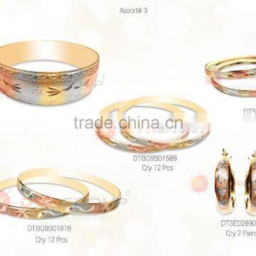 Combo Set Of Jewelry for USD $ 150 With Free Shipping Consists of Three Tone Plated Bangle, Bangle Earrings, Hoops, Rings, Etc. photo-5