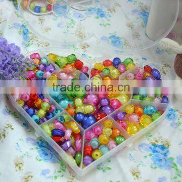 Mix Shaped Loose Beads Set Box Kids Fashion Jewelry Acessories Acrylic Loose Beads for Children Gift photo-5