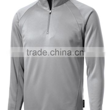 Plain 1/4 Zipper Pullover Jacket for Men 100% Polyester Dry Fit Moisture Wicking Outdoor Performance Pullover Jersery Wholesale