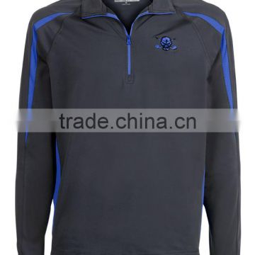 China custom made polyester spandex embroidered Stretch 1/4-Zip Pullover Golf Jacket for men wholesale