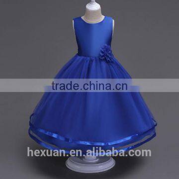 2017 New Arrival Kids Fancy Wedding Matt Satin Dress Baby Girl Evening Party Skirt photo-6