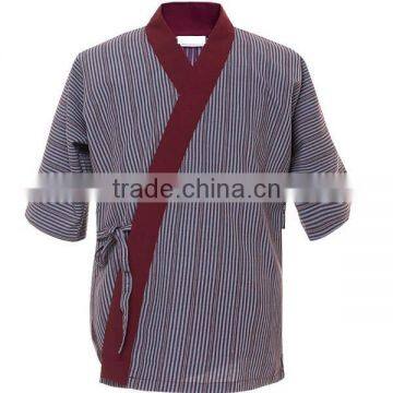 Japanese Style Striped Chef Shirt/chef uniform