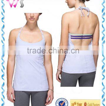 2016 Plain Yoga Stringer Tank Top Wholesale Ladies Gym Top Women Tank Top Yoga