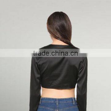 New Fashion Polyester Crop Top Cardigan 2017 Women photo-4