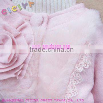 Fancy O-neck Windproof Polar Fleece Girl Coat photo-3