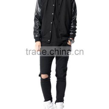 Customized Men's/Women's PU Leather Sleeves Jacket T13358 photo-4