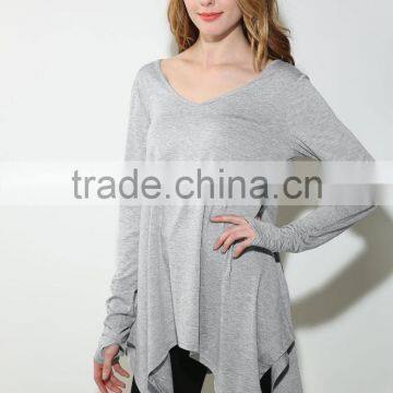 Fashion Women's Sexy Fashion Loose Tops Long Sleeve V Neck Casual Blouse For Sale photo-6
