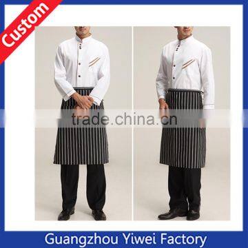 White Fashion frech Chef uniform,best design chef uniform for cooker