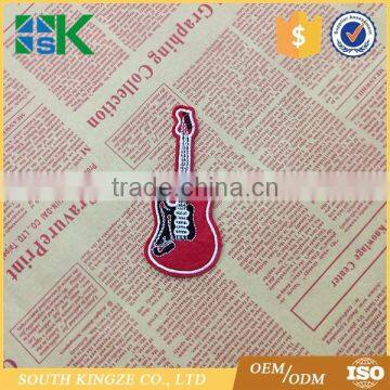EMBROIDERED ACOUSTIC GUITAR PATCH Iron-on MUSICAL INSTRUMENT Applique MUSICIAN photo-2