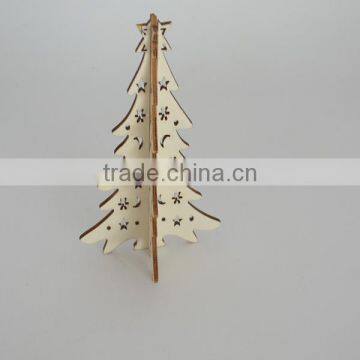 Fancy Cutomized Christmas Tree Decoration Laser Cut 3D Wood Craft photo-2