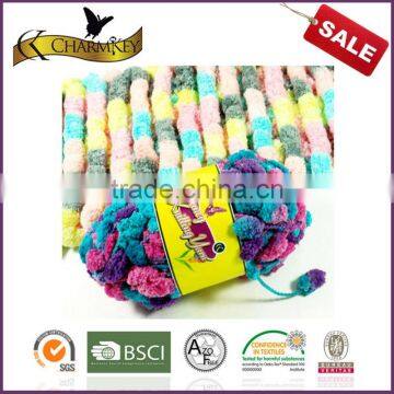 Big loop yarn knitting for lily pompoms bags