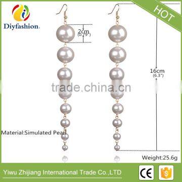 Hot Sell Long 8 Pearl Tassel Ear Hook for Women photo-2