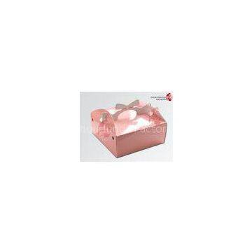 Decorative Cardboard Cake Boxes With Gloss Art Paper Handle