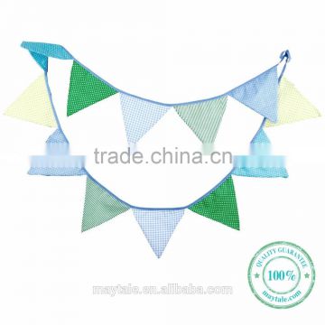 Durable 100% cotton fabric flag bunting banner wedding, birthday, party decoration