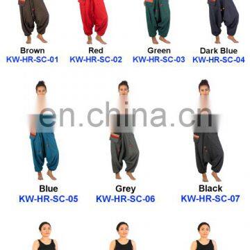 Striped Hmong Cotton Hill Tribe Unisex Genie Harem Pants