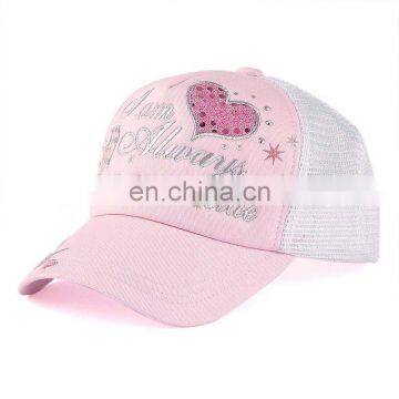 New style 100% cotton embroidery mesh baseball hat