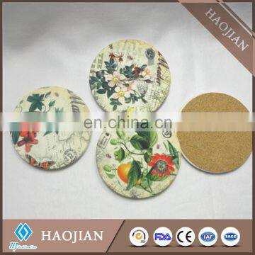 Round Blank Ceramic Coaster With Cork Back White Ceramic Coasters Sublimation Printable photo-3