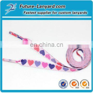 Colorful flat polyester shoelaces for sale