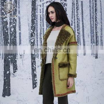 Terrific Color Sheepskin Fur Jacket Reversible Attractive Style Sheep Fur Leather Coat Double Faced Fur Overcoat photo-2
