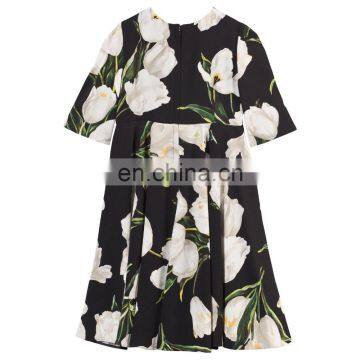 Hot Sale Print Flower Girl Dresses Of 12 Year Girl Without Children Girl Dress photo-2