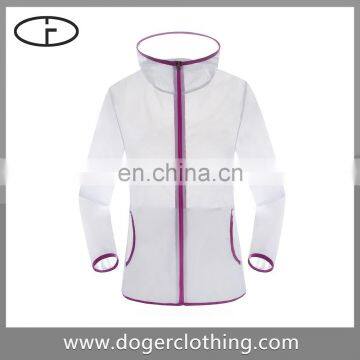 2016 custom high quality hooded women pu jacket