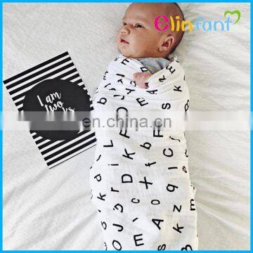 100% organic cotton muslin baby swaddle blanket wholesale