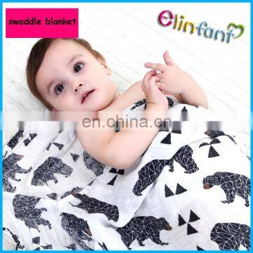 100% Organic Cotton Muslin Wrap Blanket 47x47" Baby Muslin Swaddle