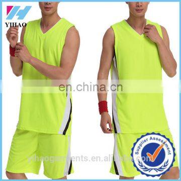 Dongguan Yihao 2015 Latest 100% Polyester Custom Blank Basketball Jerseys Gym Clothing Uniforms Wholesale