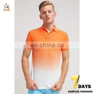 customization short sleeves polyester plain dye tshirt mens