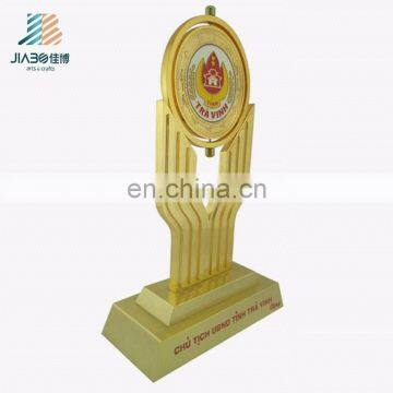Personalized Antique Gold Plated Metal Trophy For Sports photo-3
