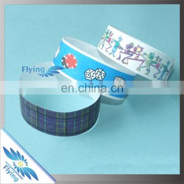 Custom cheap Disposable one-off Writable Identification Tyvek wristband for Hospital and playground