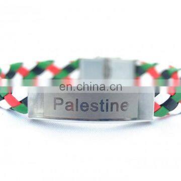 Fashion jewelry engrave logo palestine bracelet