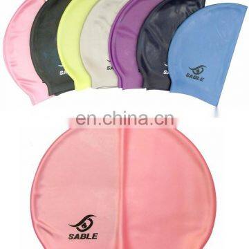 OEM 100% silicone various color silicone swimming cap For Adults and Kids