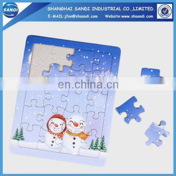 Custom design printed paper cardboard puzzle jigsaw