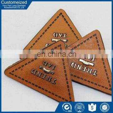 China Directly custom print hot sale pu leather label maker