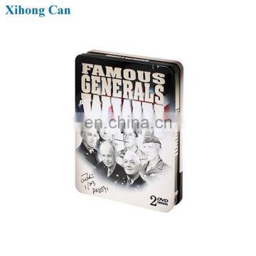 Durable in use high-end wholesale book shaped CD DVD gift tin box